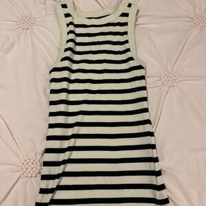 A New Day Black and White Striped Top
